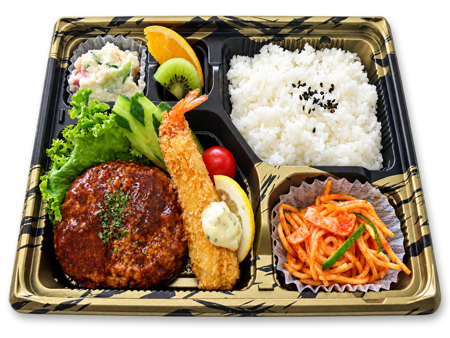 ハンバーグ＆エビフライ弁当